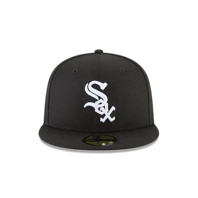 Kids New Era Chicago White Sox Black & White Basic 59FIFTY Fitted