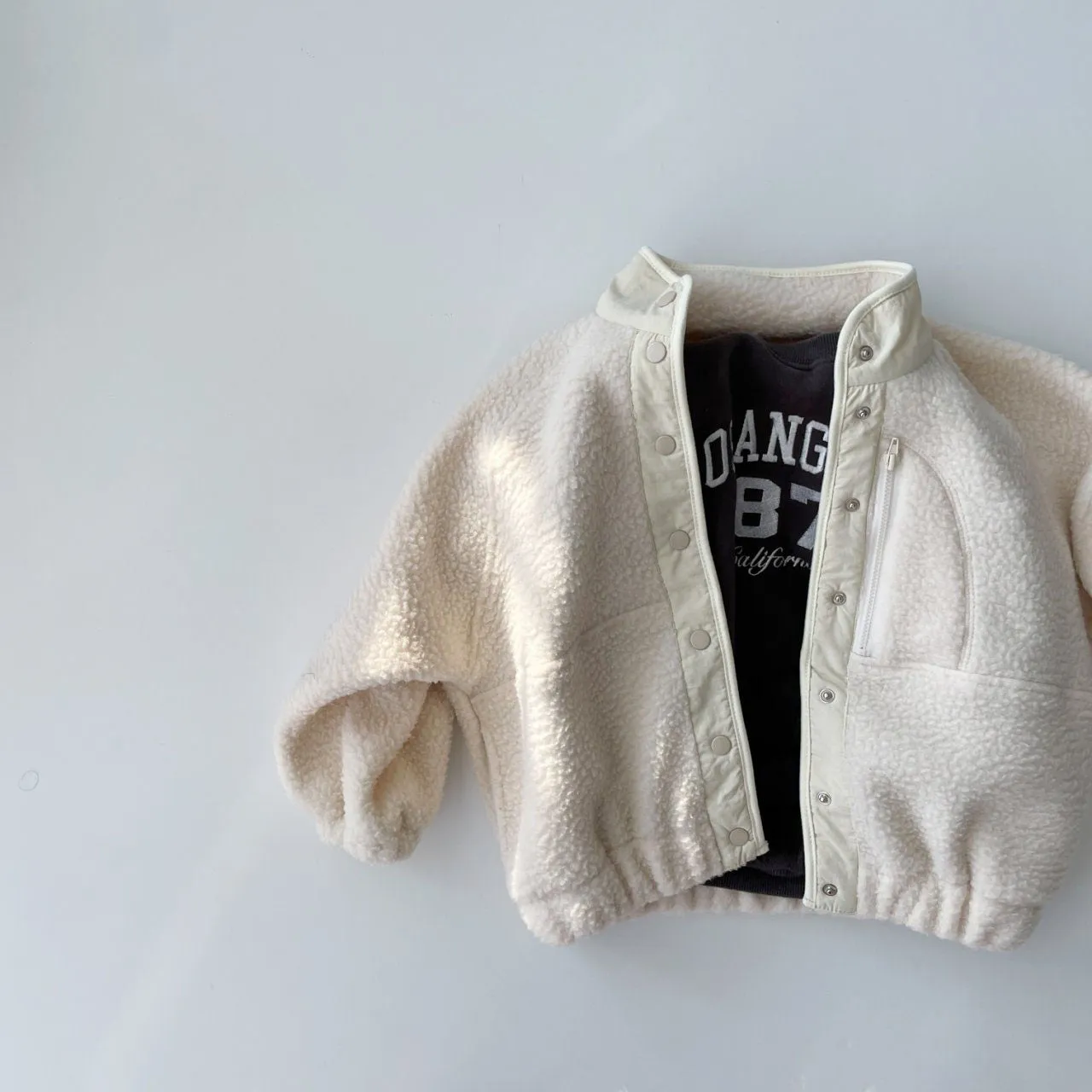 Kids Oversized Fleece Button Jacket (2-7y) - 2 Colors