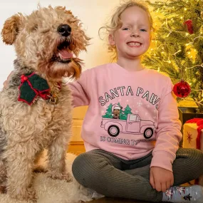 Kids Personalised Santa Paws Sweatshirt