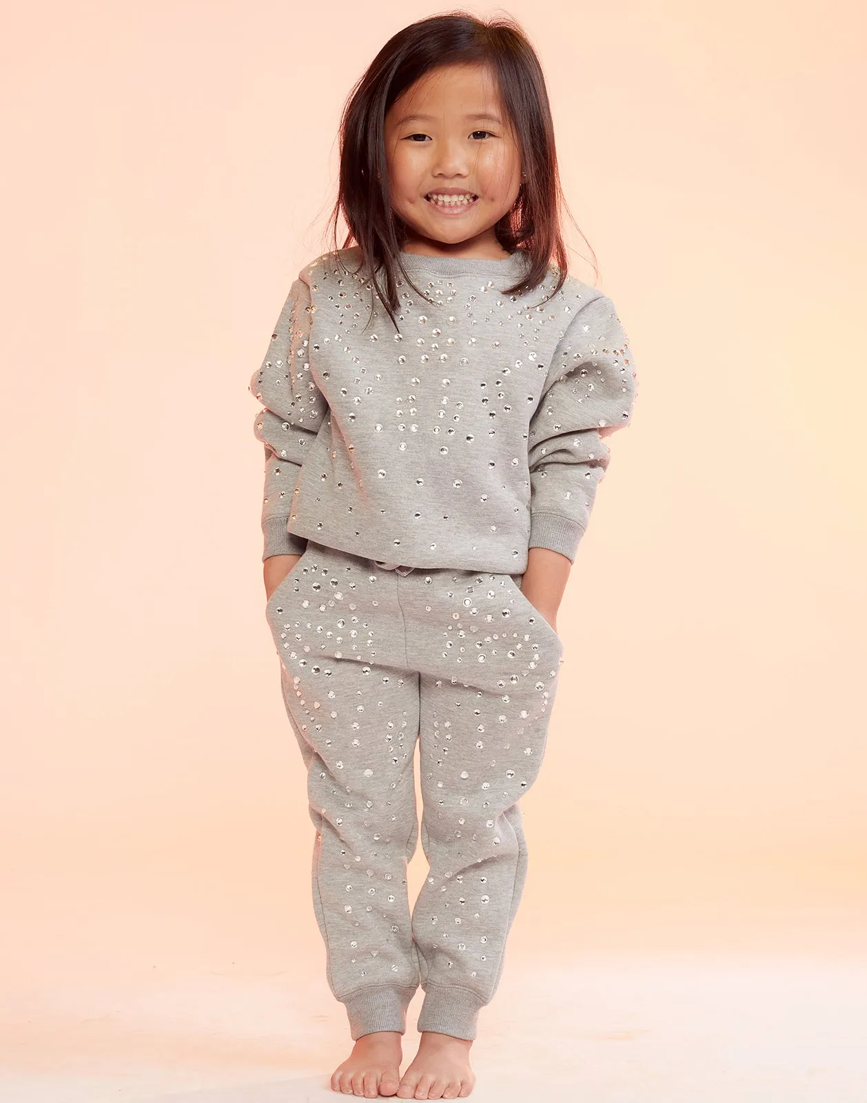 Children's Rhinestone Jogging Pants