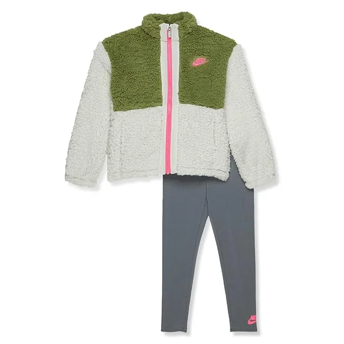 Kids Sherpa Full Zip Leggings Set by Nike