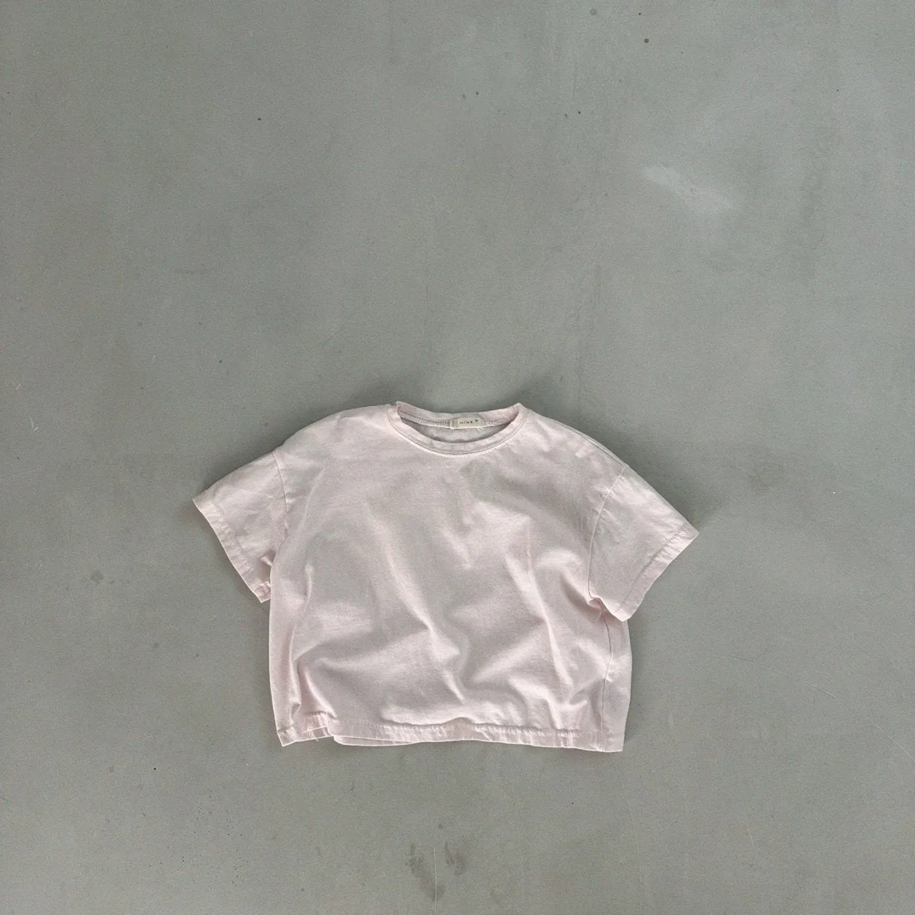 Kids Short Sleeve Oversized Basic Top (1-6y) - 3 Colors