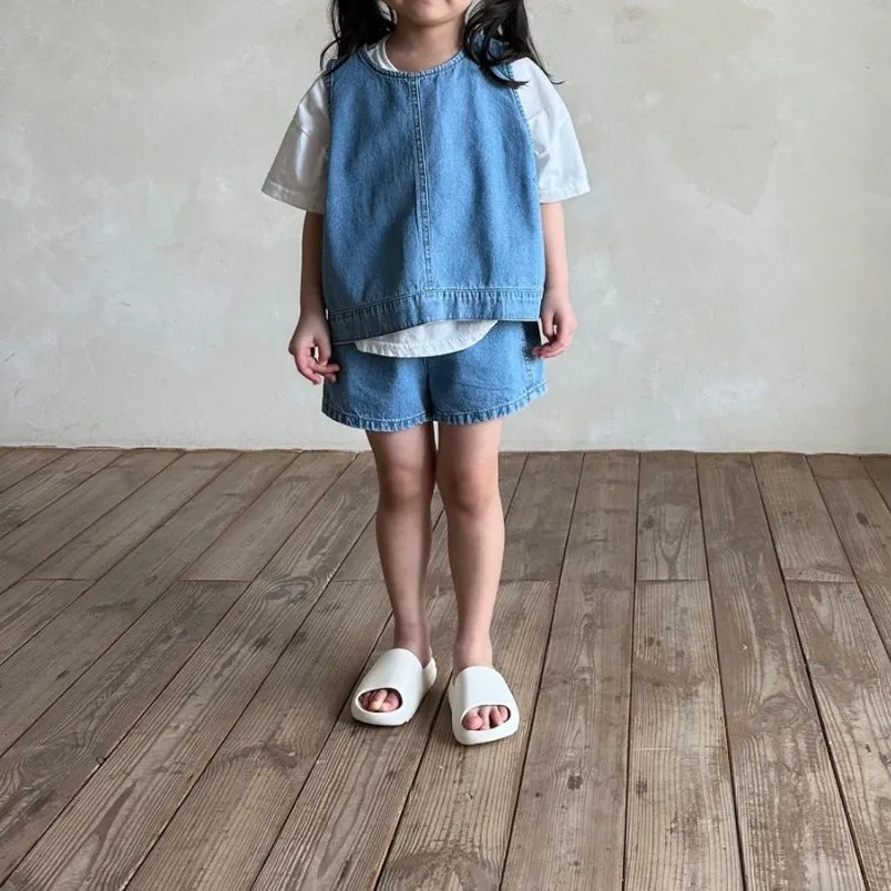 Kids Short Sleeve Oversized Basic Top (1-6y) - 3 Colors