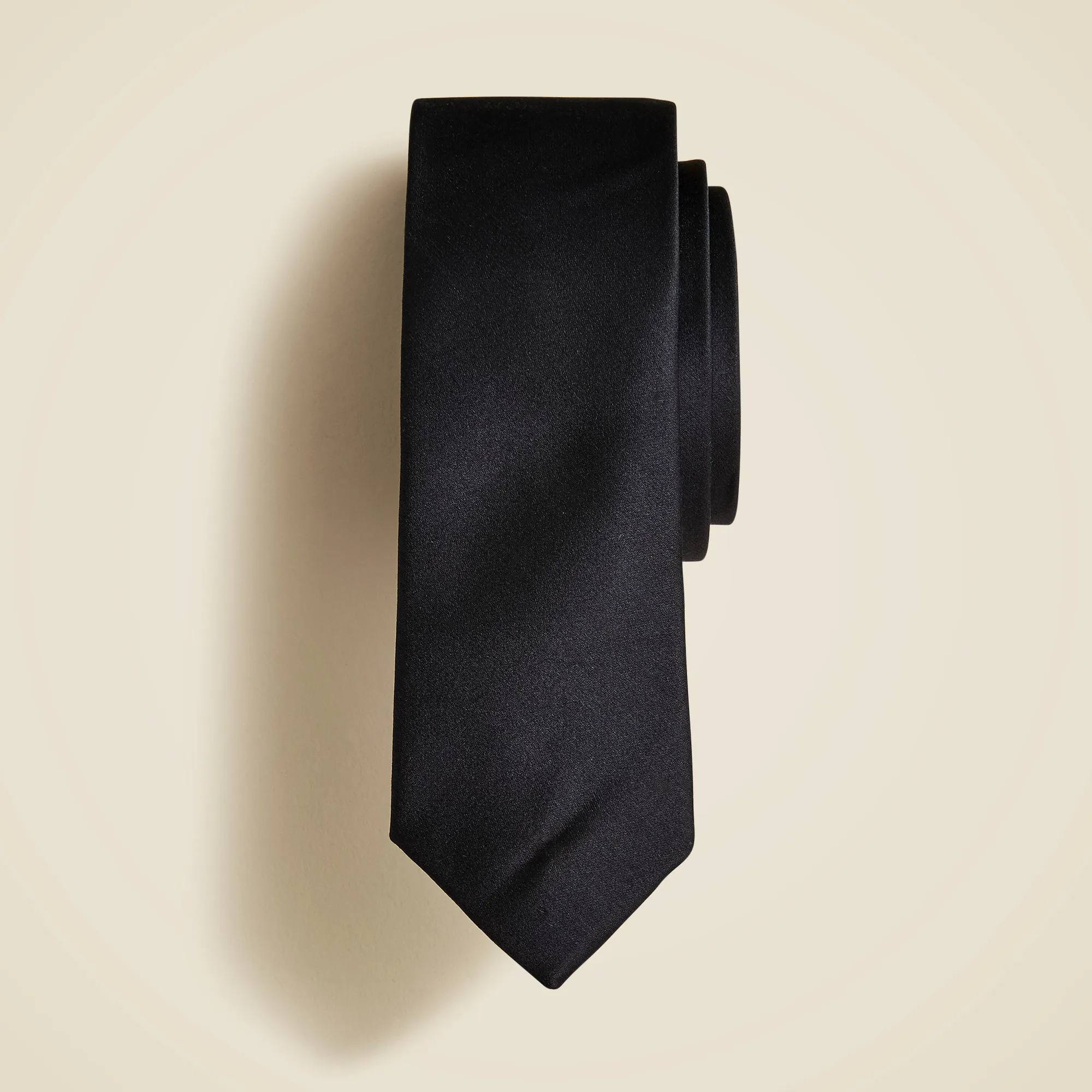 Kids' silk tie in black