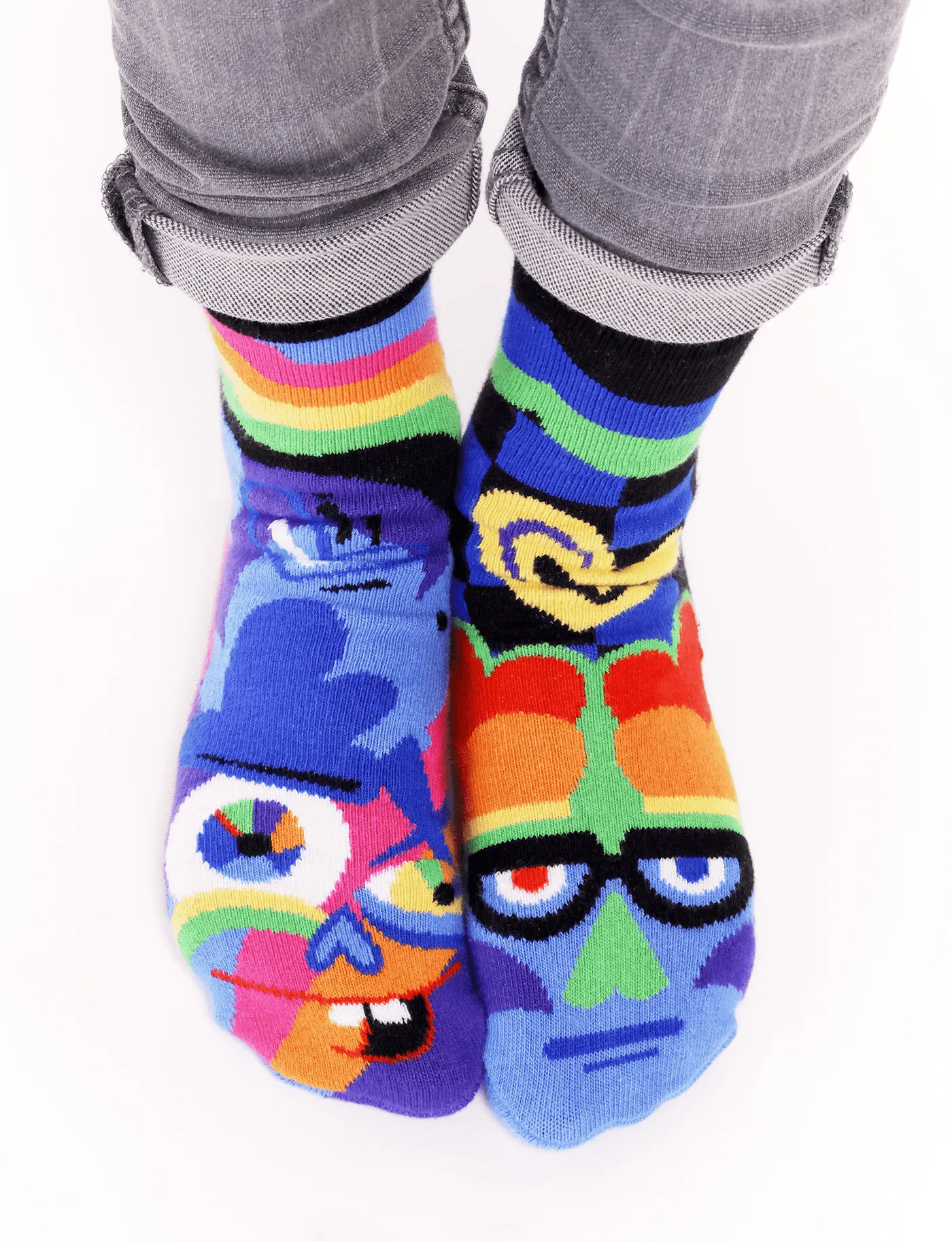 KIDS SILLY & SERIOUS NO SLIP SOCKS *