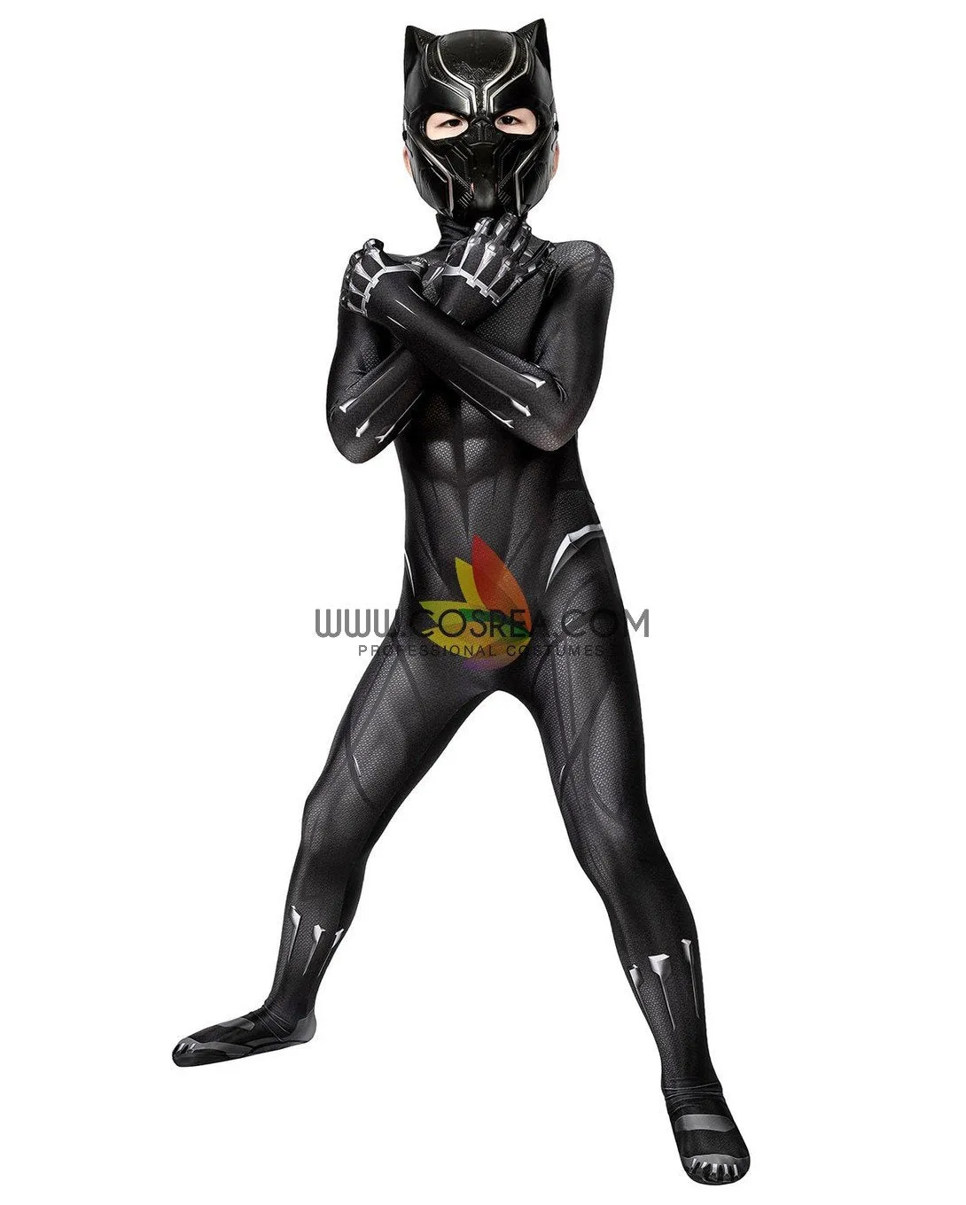 Youth Black Panther Digital Print Costume