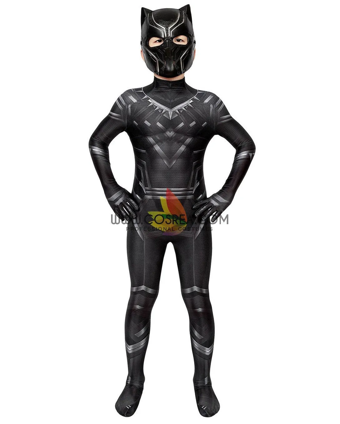 Kids Black Panther Civil War Cosplay Costume