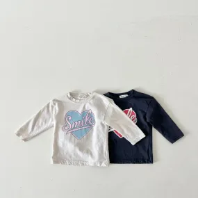 Kids Smile in Heart Long Sleeve Top (2-7y) - 2 Colors