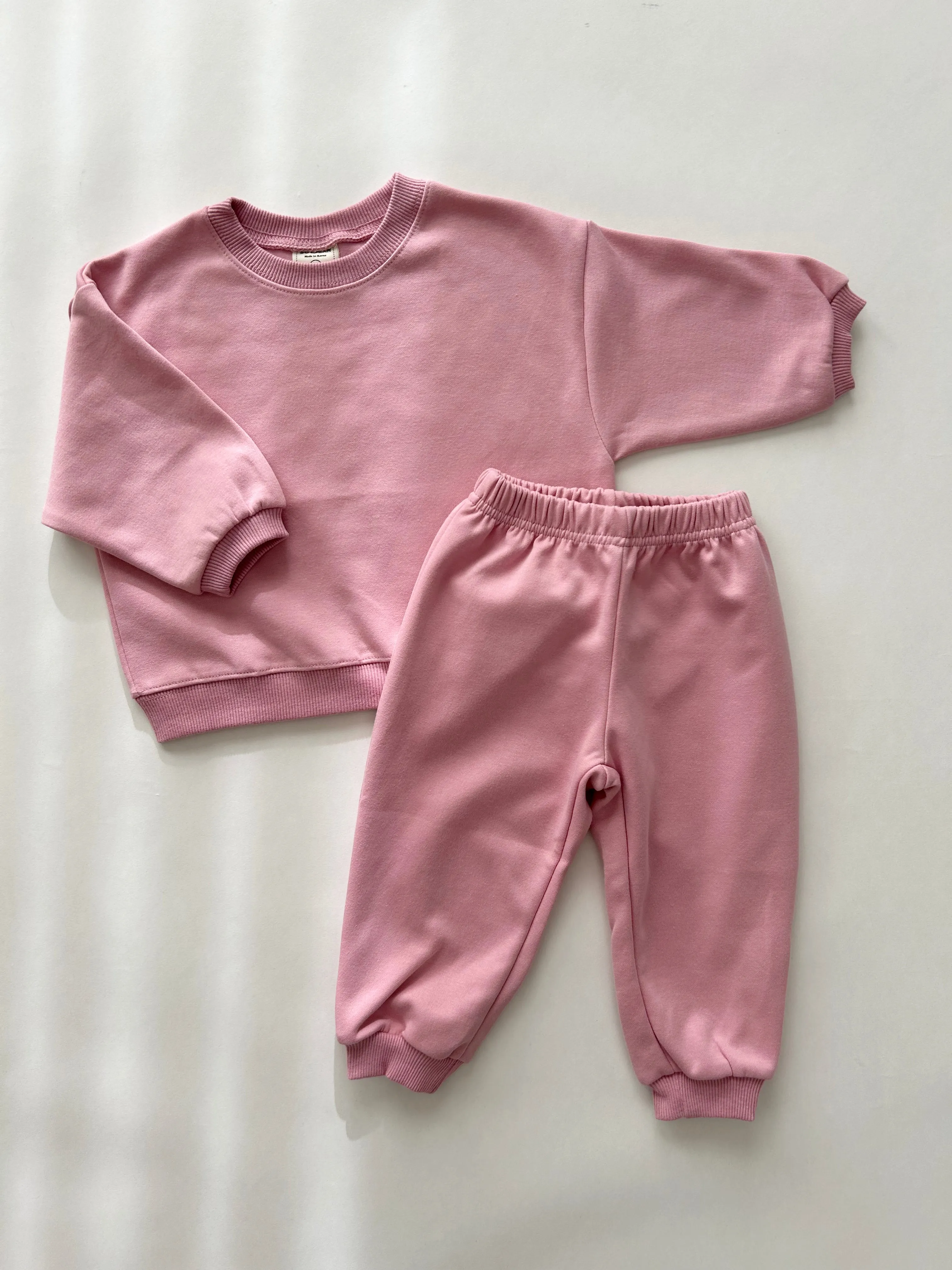 Kids Soy 24Fall Cotton Sweatshirt and Jogger Pants Set (1-9y) - 11 Colors