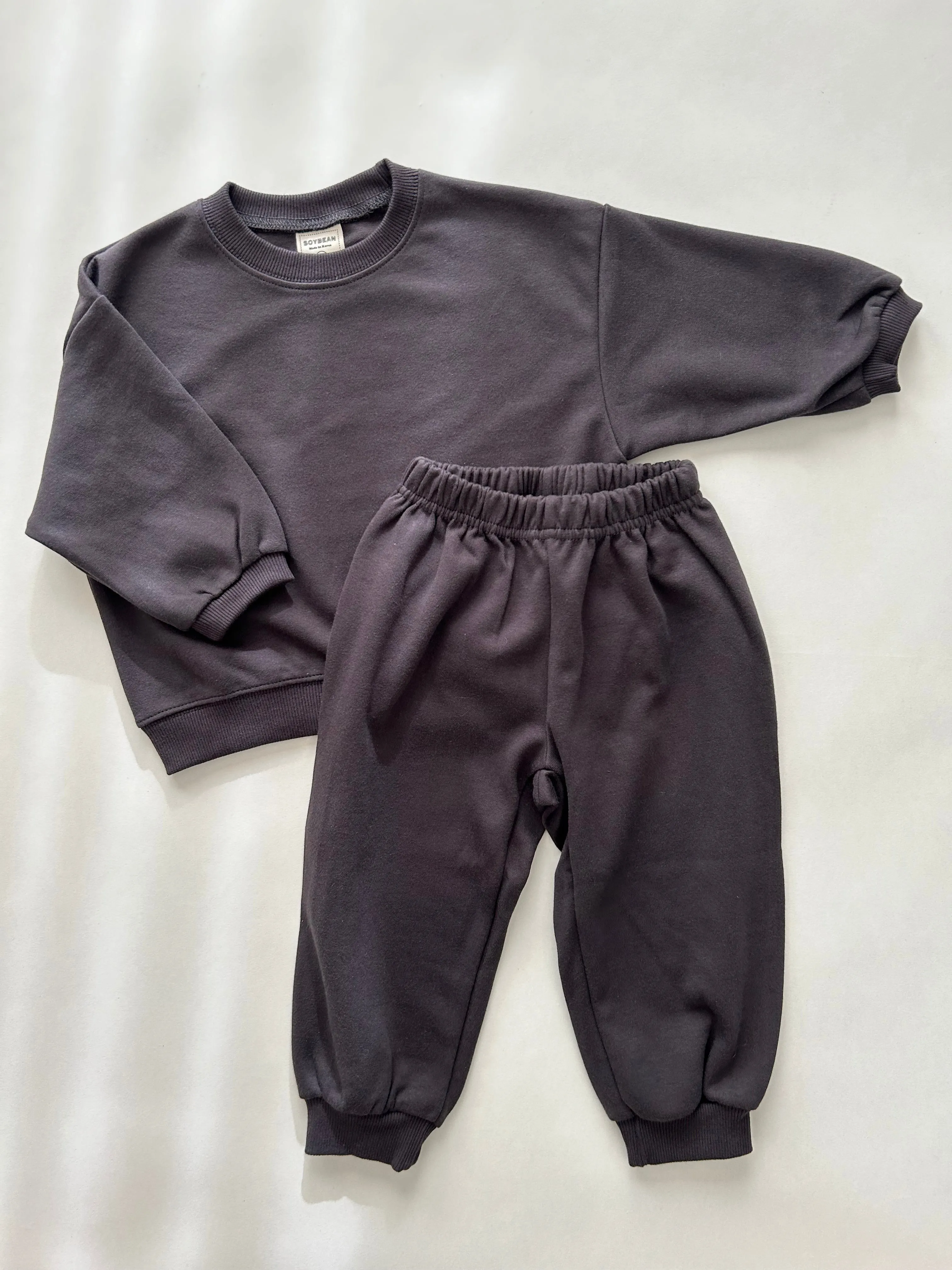 Kids Soy 24Fall Cotton Sweatshirt and Jogger Pants Set (1-9y) - 11 Colors