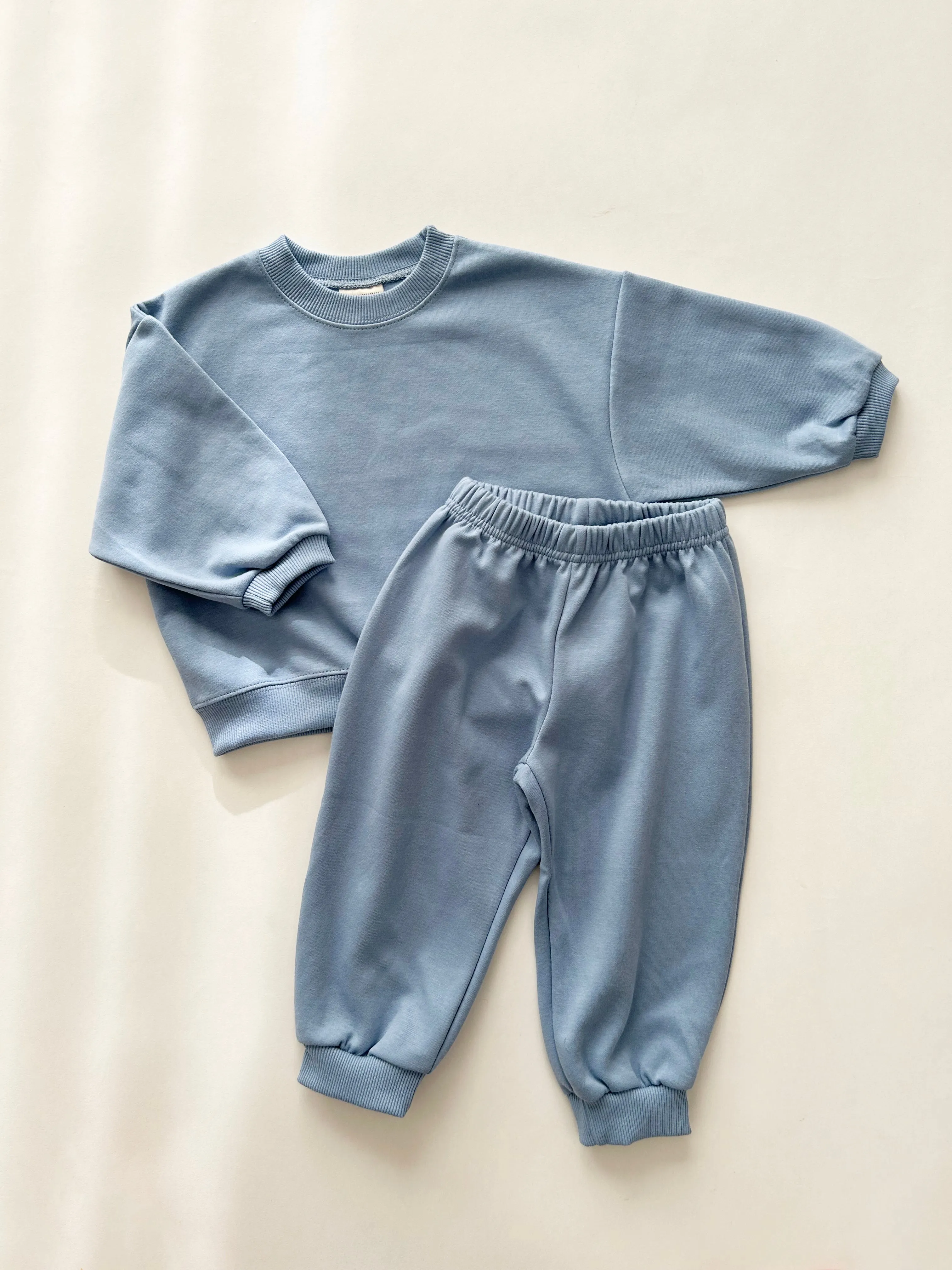 Kids Soy 24Fall Cotton Sweatshirt and Jogger Pants Set (1-9y) - 11 Colors