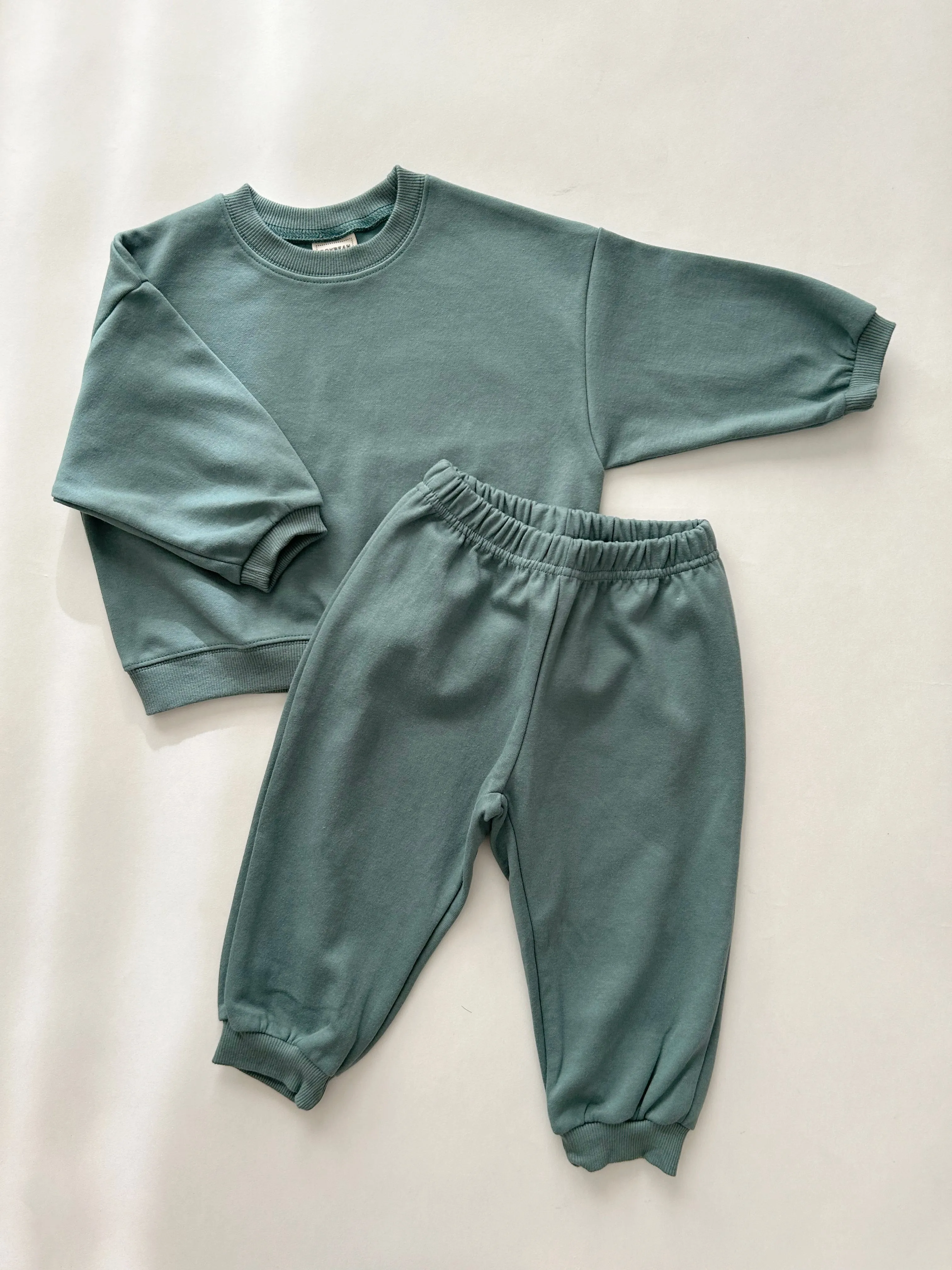 Kids Soy 24Fall Cotton Sweatshirt and Jogger Pants Set (1-9y) - 11 Colors