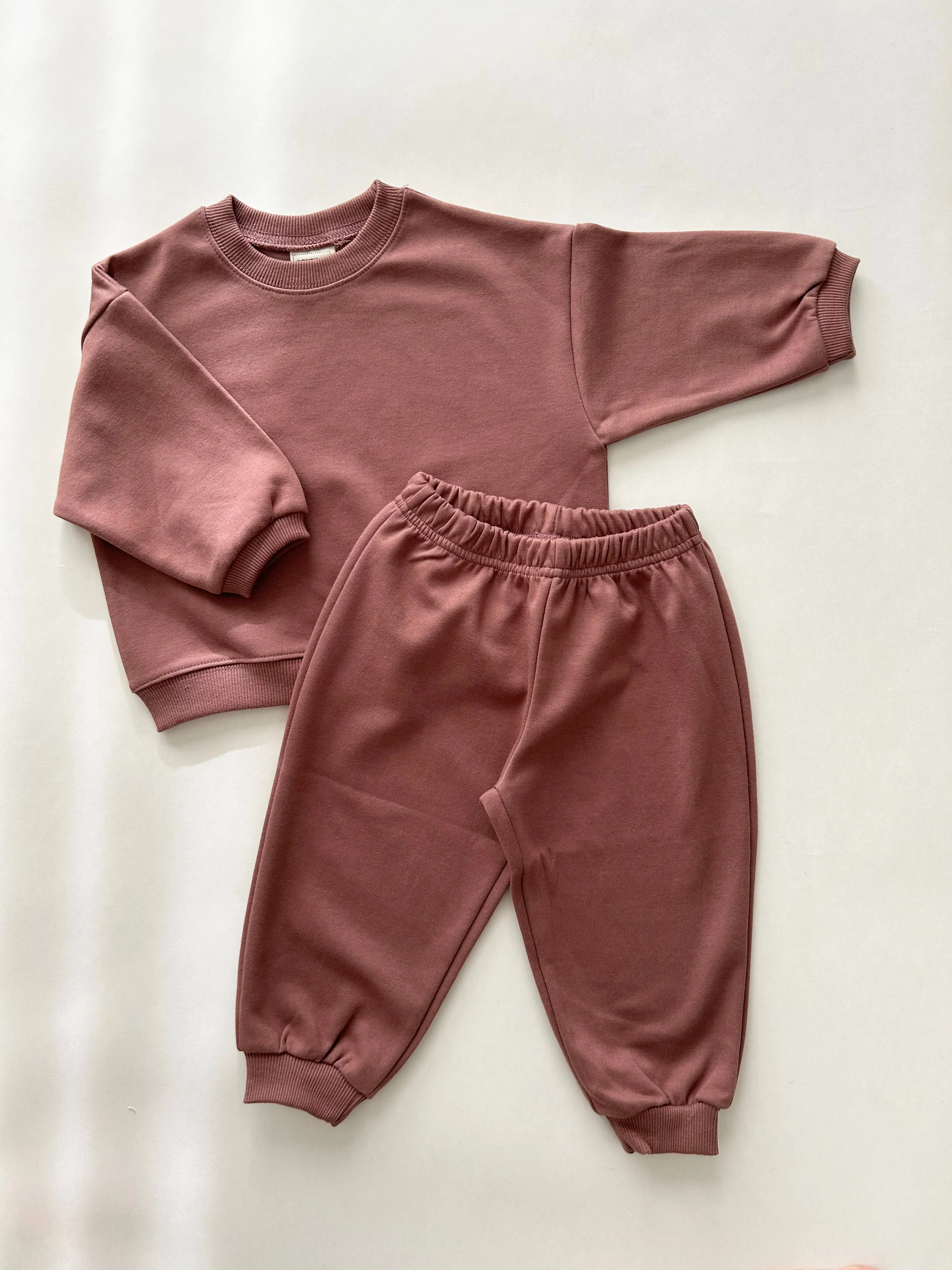 Kids Soy 24Fall Cotton Sweatshirt and Jogger Pants Set (1-9y) - 11 Colors