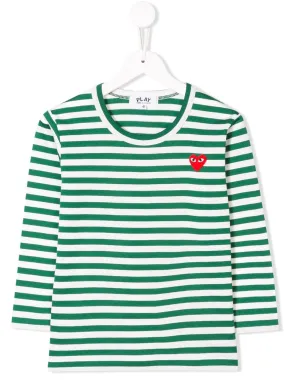 Kids Striped Play Tee - Green