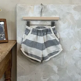 Kids Striped Shorts (1-5y) - Gray