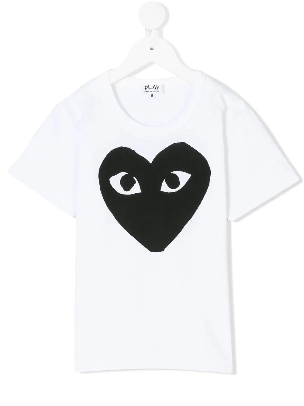 Kids Tee Graphic Black Heart - White