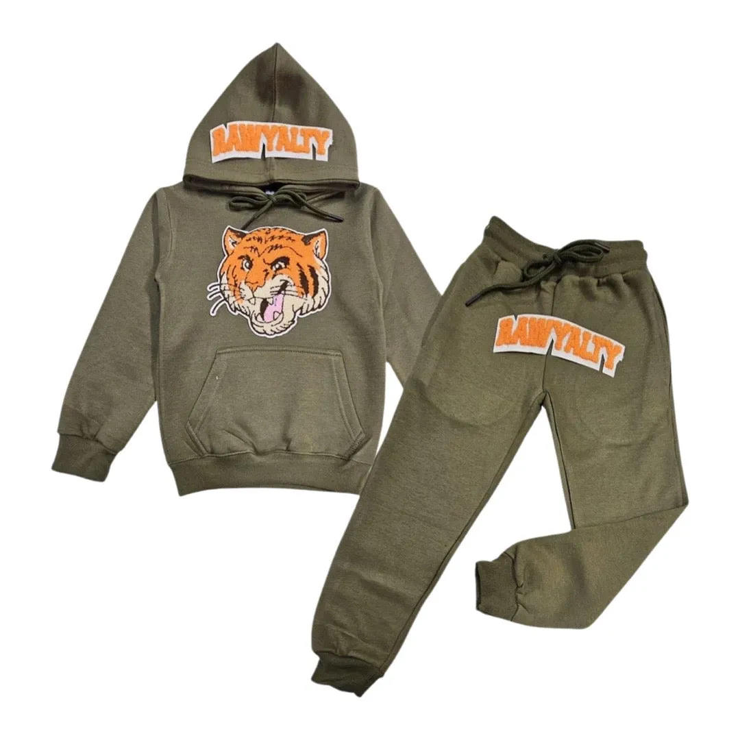 Kids Tiger Olive Set