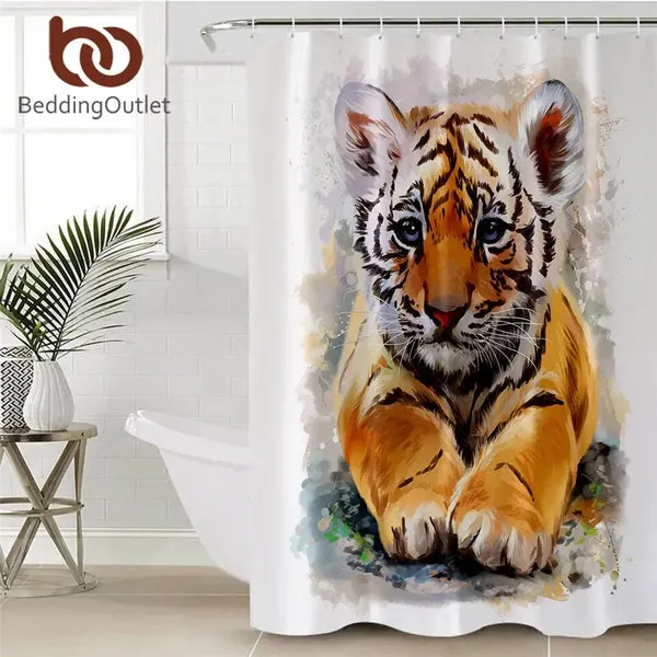 Kids Tiger Shower Curtain