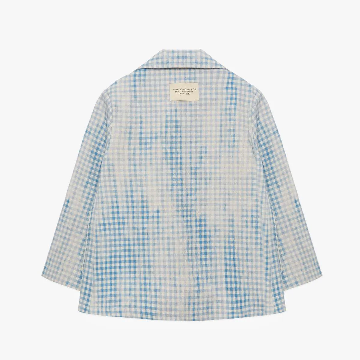 Kids Weekend House Kids Linen Jacket - Blue/White Check