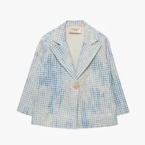 Kids Weekend House Kids Linen Jacket - Blue/White Check