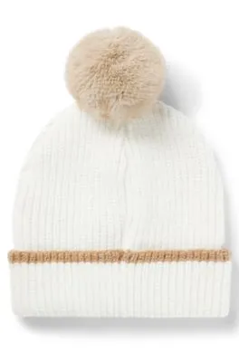 Kids' beanie hat with metallic-effect logo