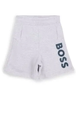 Kids' fleece shorts with HD logo print