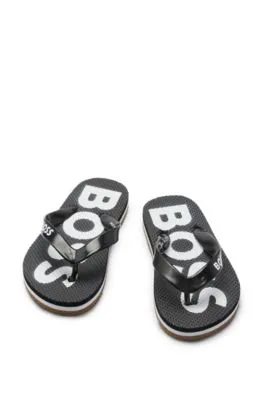 Kids' flip-flops with logo strap and insole