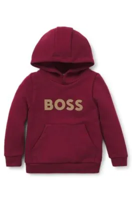 Kids' hoodie in fleece with logo detail