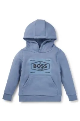 Kids' hoodie in fleece with logo