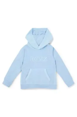 Kids' hoodie in French terry with logo print