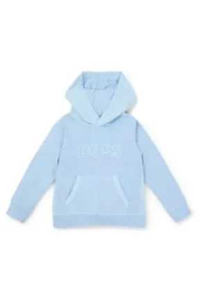 Kids' hoodie in French terry with logo print