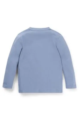 Kids' long-sleeved T-shirt in cotton with logo print