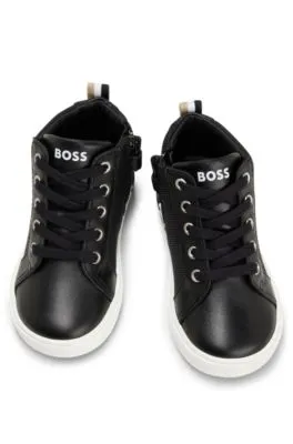 Kids' mid-top trainers with 'B' detail