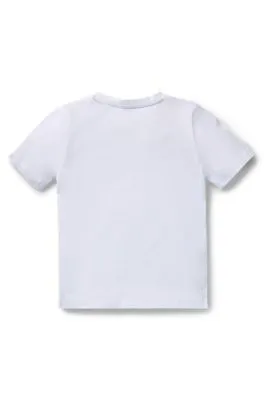 Kids' regular-fit shirt in cotton with logo print