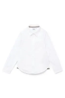 Kids' regular-fit shirt in Oxford cotton