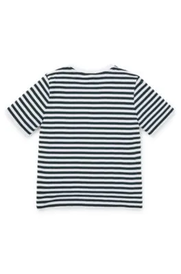 Kids' regular-fit T-shirt in cotton with horizontal stripes