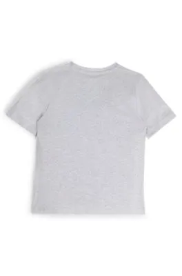 Kids' regular-fit T-shirt in cotton with logo print