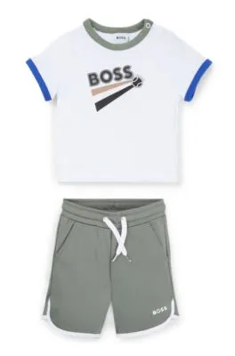 Kids' set of branded shorts and T-shirt