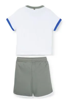 Kids' set of branded shorts and T-shirt