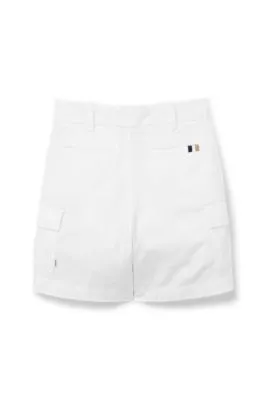 Kids' shorts in cotton twill with cargo pockets