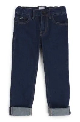 Kids' slim-fit jeans with Double B monogram rivet