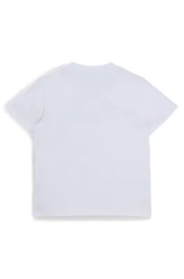 Kids' T-shirt in cotton jersey with embossed logo print