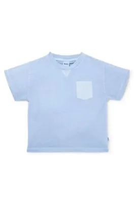 Kids' T-shirt in faded-effect cotton with embroidered logo