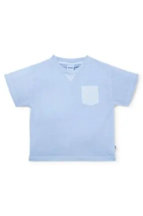 Kids' T-shirt in faded-effect cotton with embroidered logo