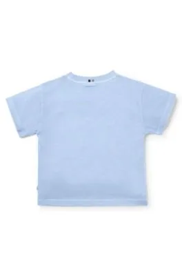 Kids' T-shirt in faded-effect cotton with embroidered logo