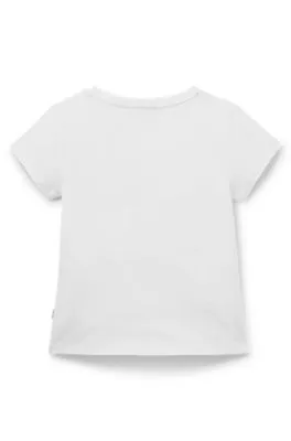 Kids' T-shirt in stretch cotton with logo print