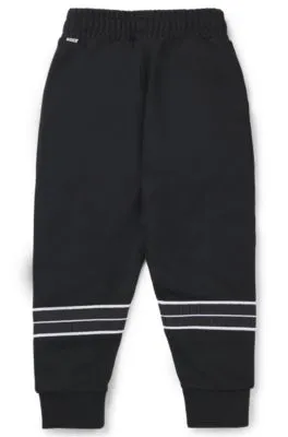 Kids' tapered-fit tracksuit bottoms with herringbone trims