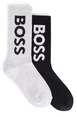 Kids' two-pack of socks with contrast logo