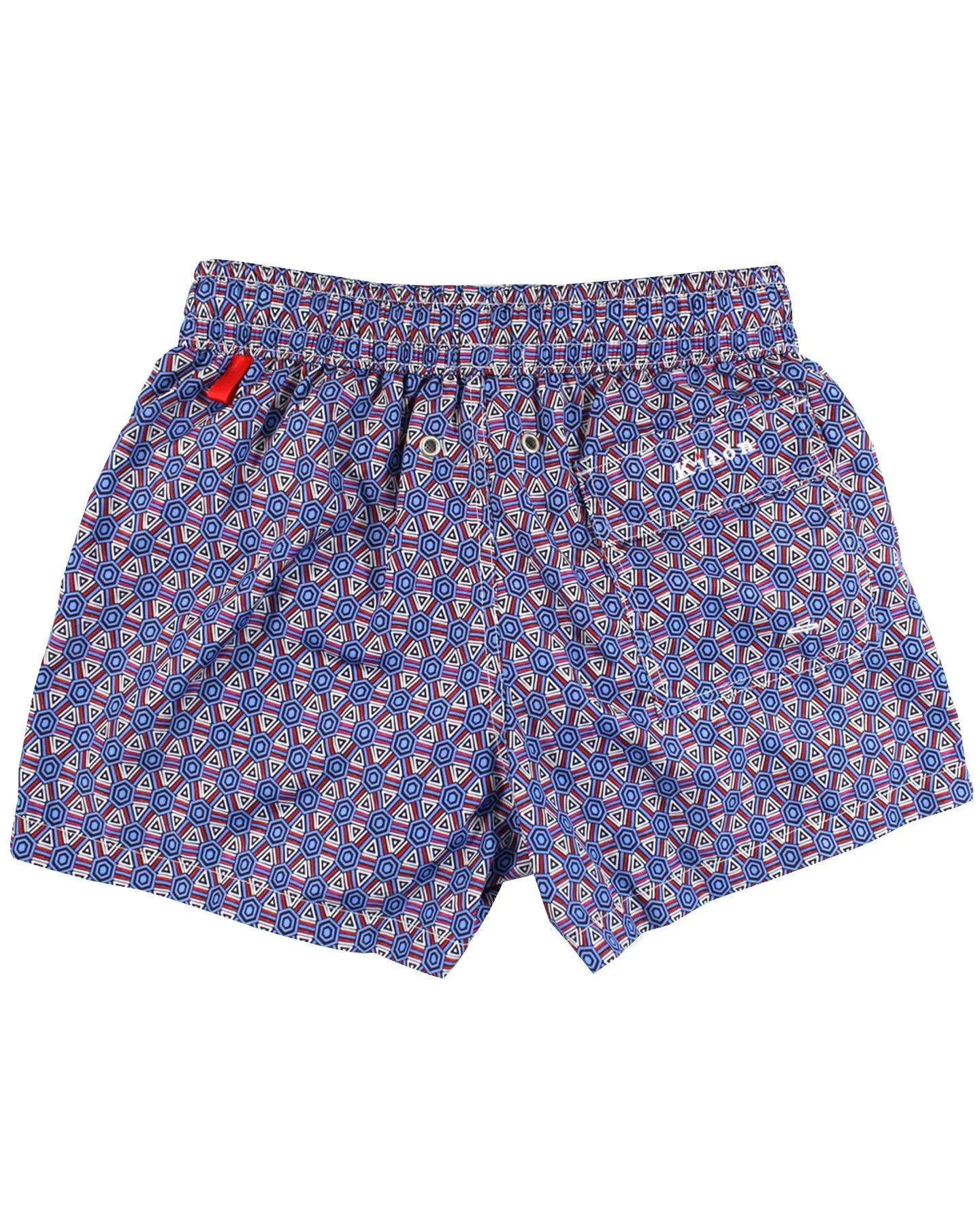 Kiton Kids Swim Shorts Blue Maroon Geometric - Kids 6 Years Old - SALE