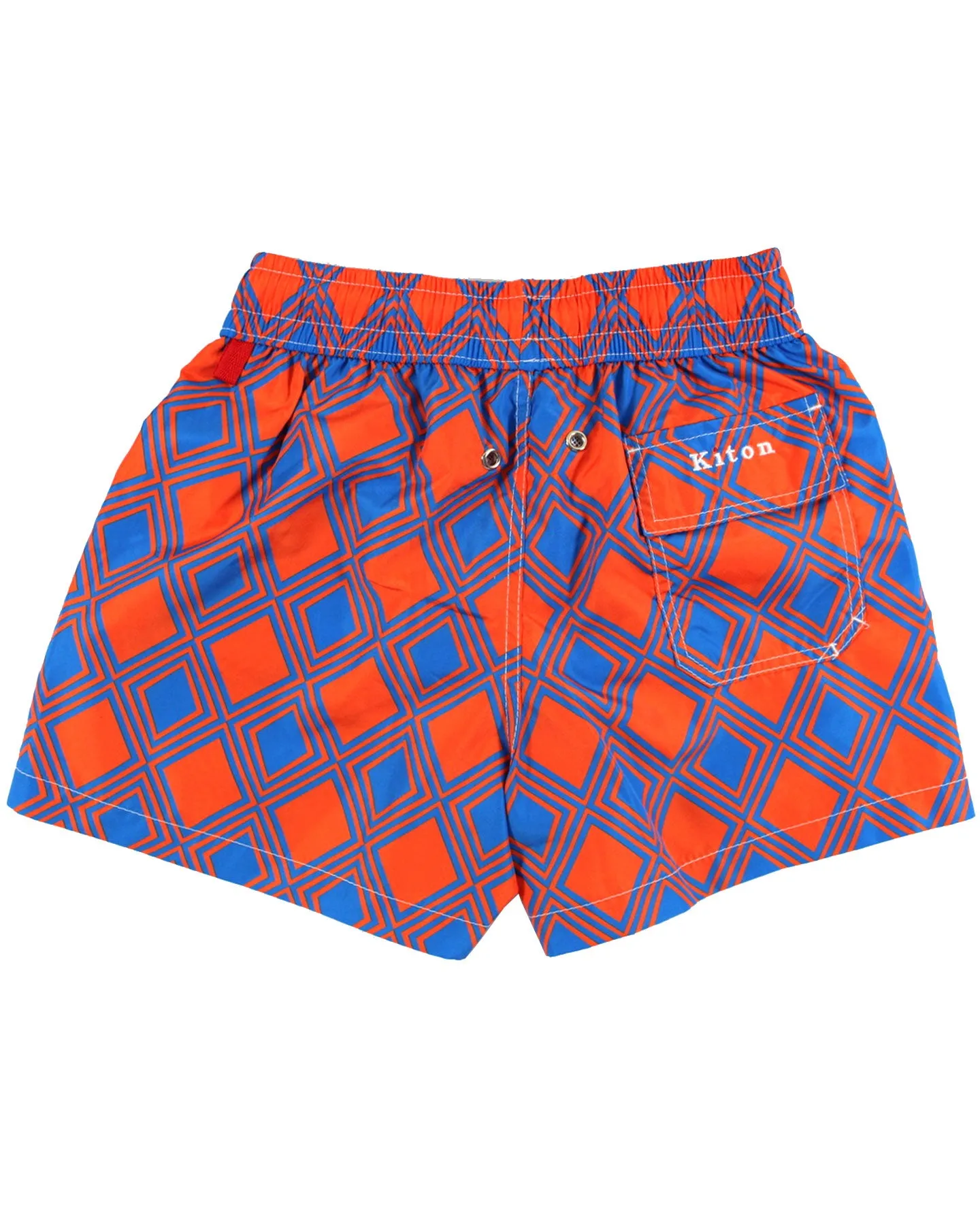 Kiton Kids Swim Shorts Orange Blue Geometric - Kids 4 Years Old FINAL SALE